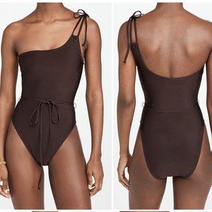 Good American Shine One-Shoulder One-Piece Swimsuit